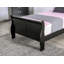 Pieds de lit en bois noir pour lit double pleine grandeur Louis Phillipe