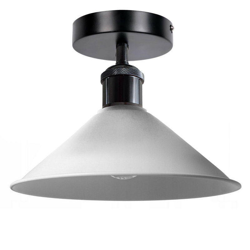 Bussey Semi Flush Mount, White