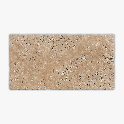 Walnut Tumbled 6x12 Travertine Paver