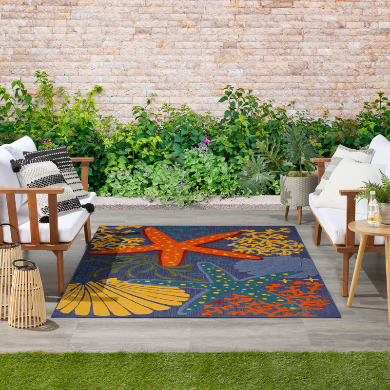 Jacksonport Power-Loomed Indoor/Outdoor Area Rug , Rectangle 3'6" x 5'6"