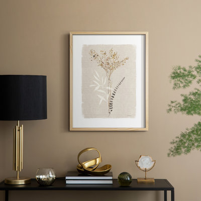 Dried Foliage I Framed Print - Solid Wood