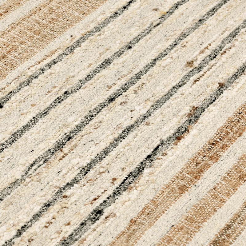 Pego Striped Area Rug in Natural