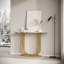 Console de 43,3 pouces, console, comptoir en bois imitation marbre moderne, modèle étroit, canapé, salon, chambre à coucher