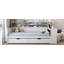 Lit de jour simple en bois avec tablettes de rangement, lit multifonctionnel avec deux tiroirs de rangement et bureau d'étude, gris-1584736022