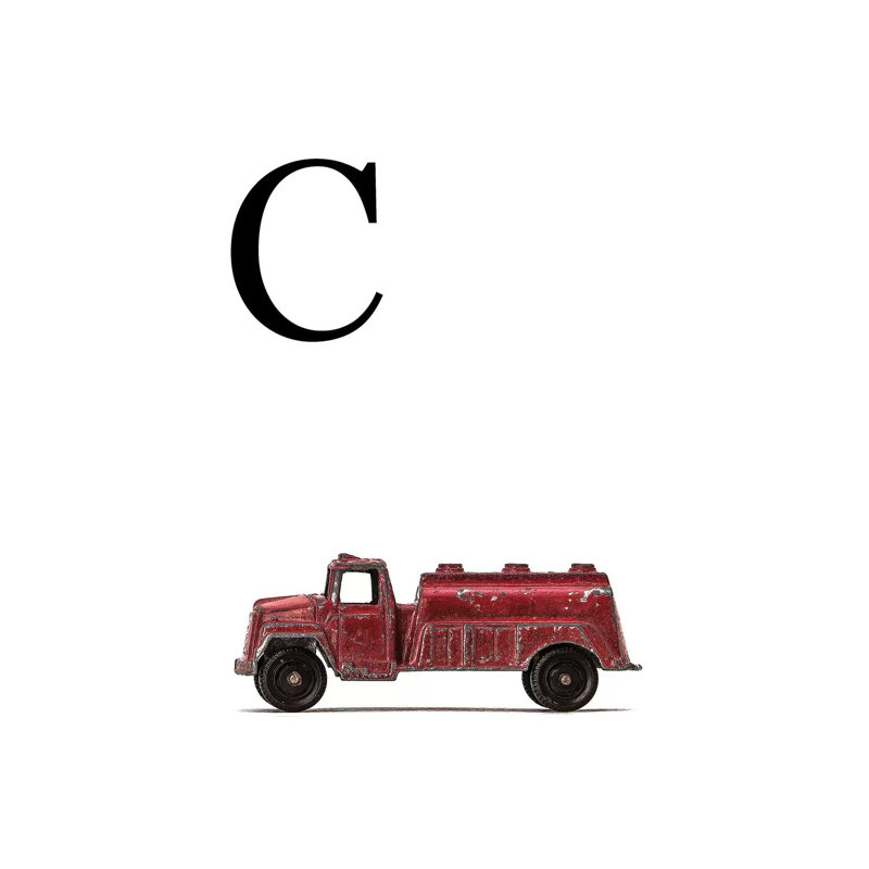 C Water Truck White Letter - Print on Canvas, Wrapped Canvas, 101.6 cm H x 66.04 cm W x 1.91 cm D