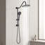 Pomme de douche à pluie 10 po et poche - Lime en métal noir mat facilement avec soupape de dérivation incluse