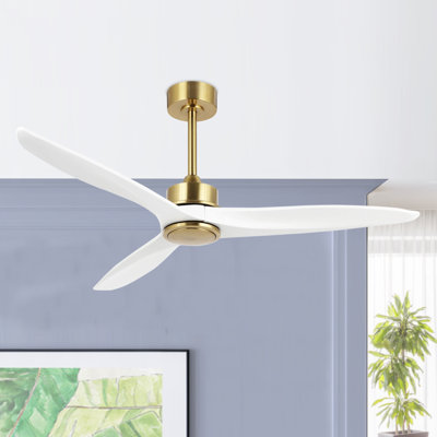 Ventilateur de plafond à 3 pales en bois massif avec télécommande Wivenhoe
