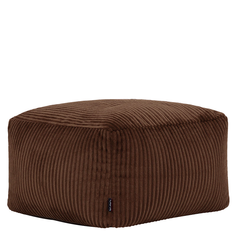 Soul 40Cm Square Pouffe Ottoman, Brown