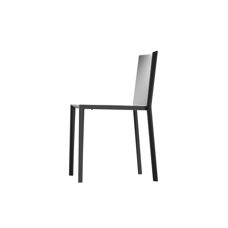 Quatz Stacking Patio Dining Chair, Black
