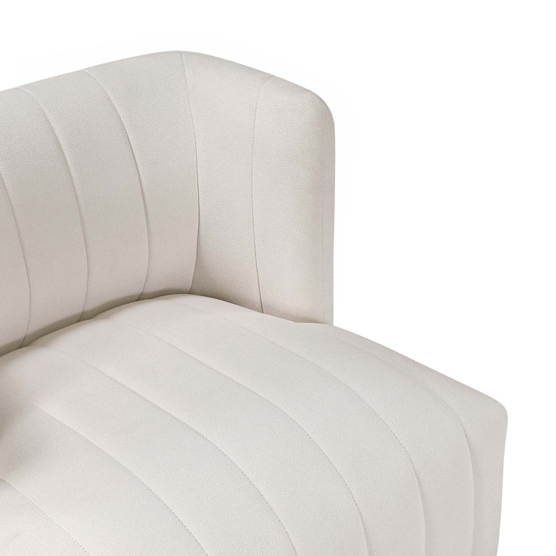 Chaise d'appoint rembourrée Modern, Beige