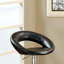 Tabouret réglable contemporain noir de 2 en similicuir avec base pour la salle à manger 2 pièces Tabourets et sièges rembourrés Modern-386393691