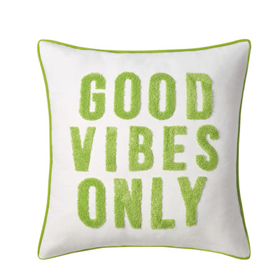 Good Vibes Only 18" x 18" Polyester Decorative Pillow