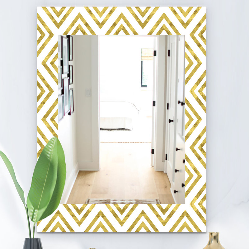 Miroir d’appoint en nid d’abeilles 1 mid-century, H 24 po x l 32 po