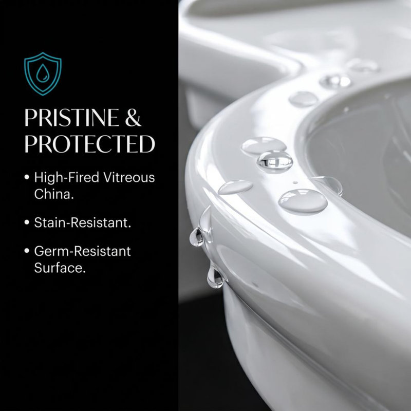 Roosevelt 27.5" Tall Vitreous China Oval Pedestal Bathroom Sink with Overflow, White, 34.25" H x 14.75" W x 18.13" L