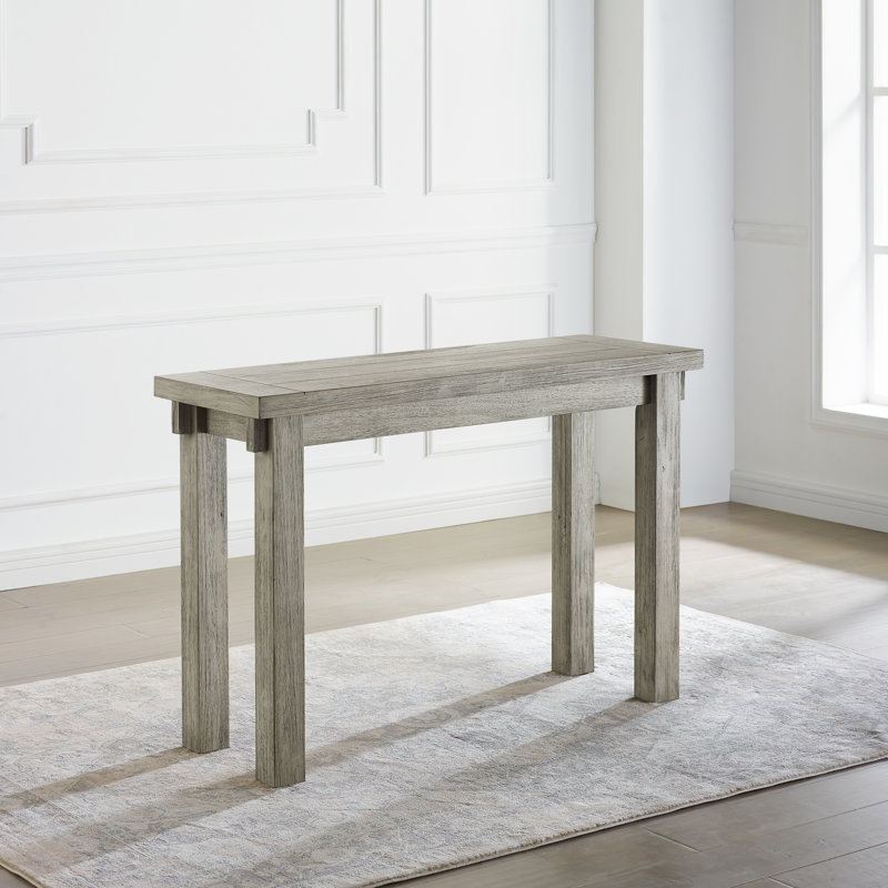 Lamartine 112cm Solid Wood Console Table, Light Grey