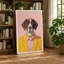 Dapper Dog Portrait Modern 1 Piece Wrapped Canvas Wall Art-15950623-15950620