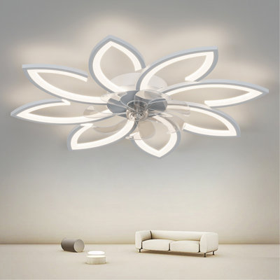 35.4In Ceiling Fan With Lights, Remote Control 3 Color Temperatures,6 Gear Wind Speed Fan Light
