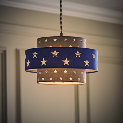 19cm H Linen Drum Pendant Shade ( Spider )