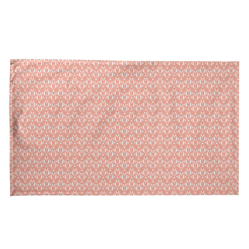Serviette de thé art déco de substitution, Polyester sergé, Rouge