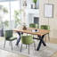 Pine Metal Base Dining Table