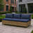 Weather - Resistant Outdoor Wicker Loveseat With Galvanized Steel Frame, Olefin Cushions For Patio-1467572071