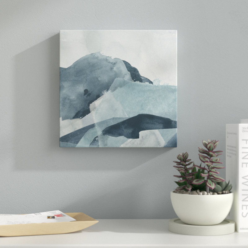 Blue Range I by June Erica Vess - Wrapped Canvas Painting, 30cm H x 30cm W x 3.8cm D