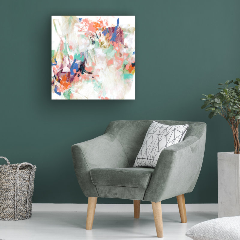 Orren Ellis June Erica Vess Garden Abstraction II, art mural sur toile, H 24 po x l 24 po