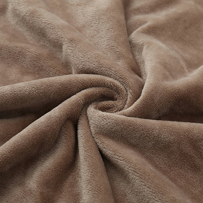 Faux Fur Throw Blanket Throw Blanket, 32" W x 48" L, Khaki