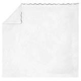 400TC Cotton Scallop Embroidery Cotton 4 Piece Sheet Set Fitted Sheet Fits Upto 16" Deep Pocket