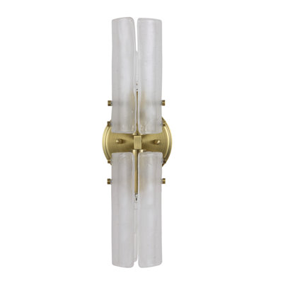 Everly Quinn Hibner 2 Light Glass Sconce