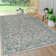 Hagerman Vintage Filigree Textured Weave Gray/Teal Indoor/Outdoor Rug