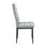 De 4 chaises en lin gris, tissu rembourré, base en métal, salle à manger élégante 4, support