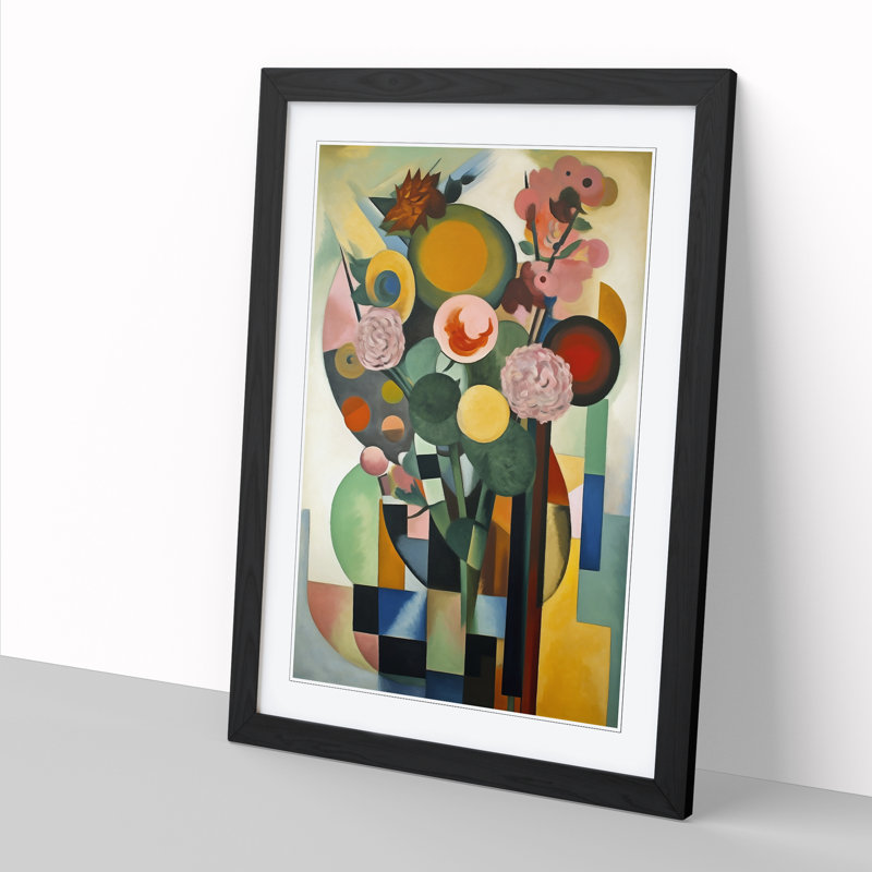 Bauhaus Flowers Vol.3 - Framed Print, Black, 64cm H x 46cm W