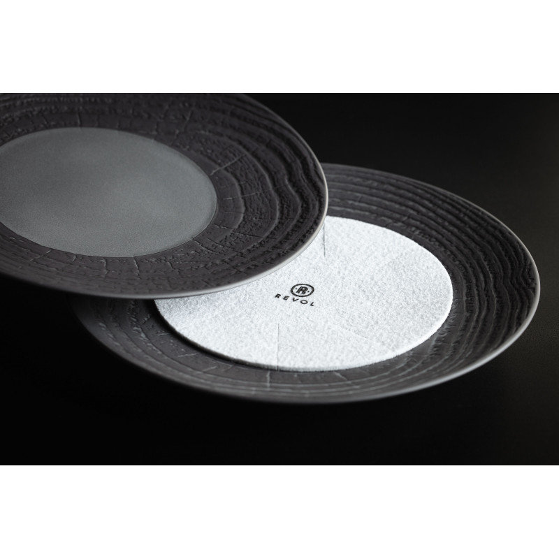 Dining Plates Storage with Felt Dividers Included