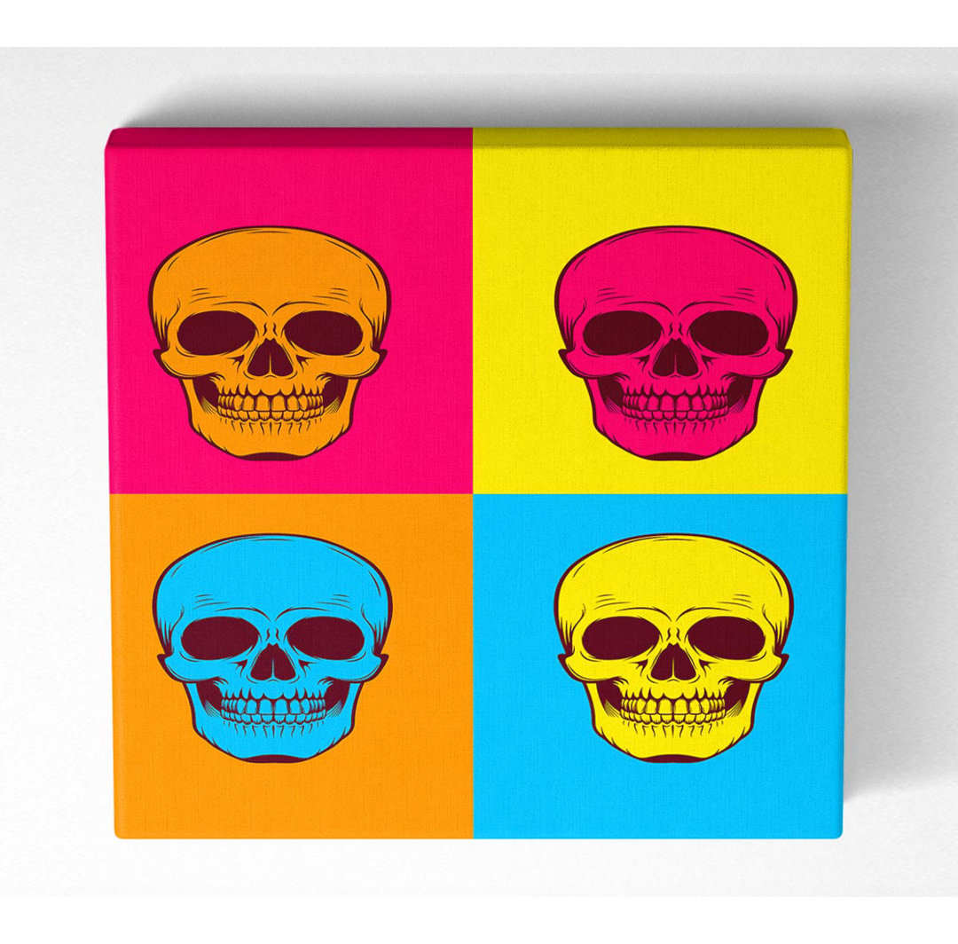 Funky Skulls - Kunstdrucke auf Leinwand - Wrapped Canvas