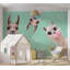 Adhésif mural pelez et collez enfants - lamas fous-597914096