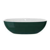 Barcelona 70-1/4" x 33-5/8" Freestanding Soaking Bathtub in Volcanic Limestone with Overflow Hole