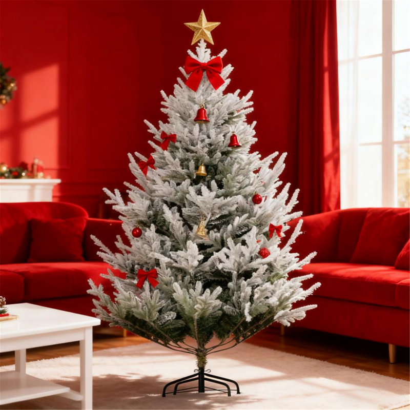 Arbre de Noël artificiel avec 795 pointes, base en acier, H 6 pi