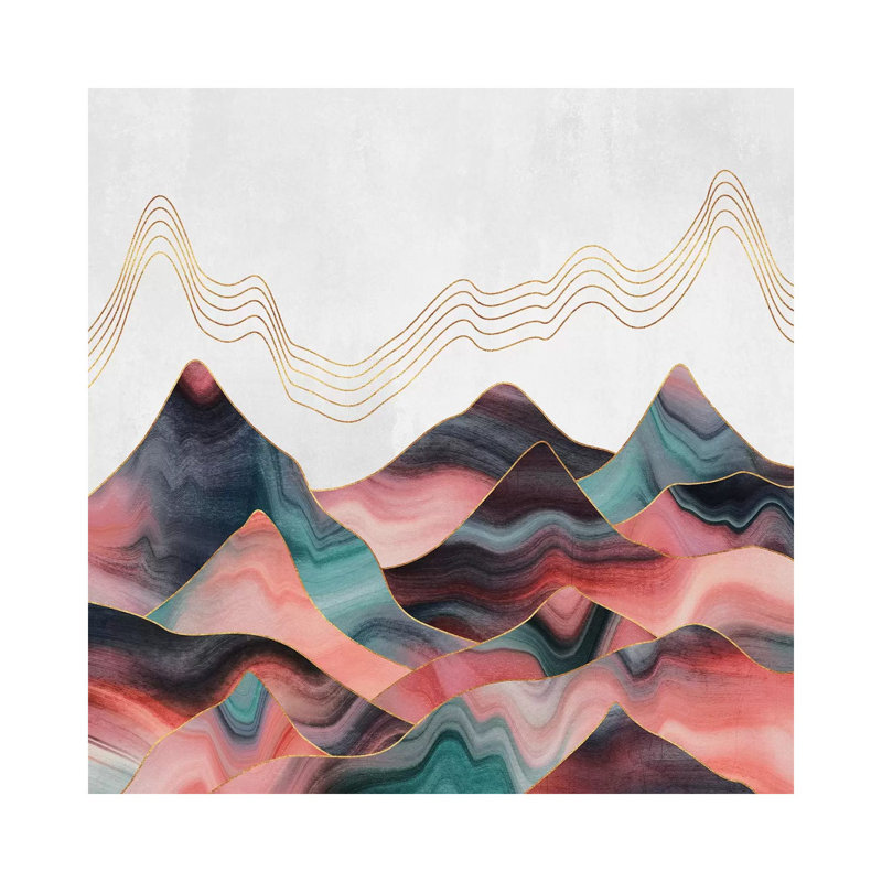 Mountainscape II by Elisabeth Fredriksson - Print on Canvas, Wrapped Canvas, 30.48 cm H x 30.48 cm W