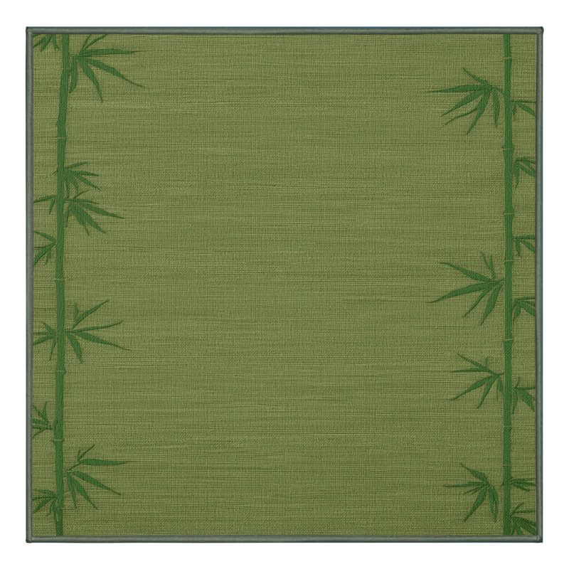 Tapis vert uni lavable à la machine, Carré 6 pi