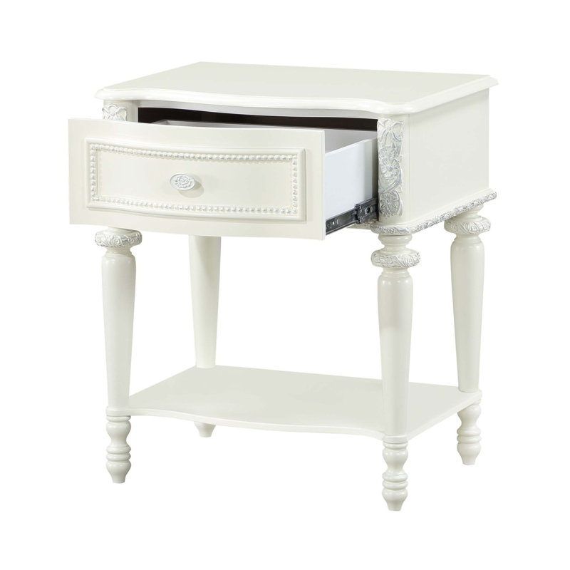 Charmante table de chevet à 1 tiroir avec tablette inférieure pour plus de rangement et de présentation, parfaite pour les chambres élégantes