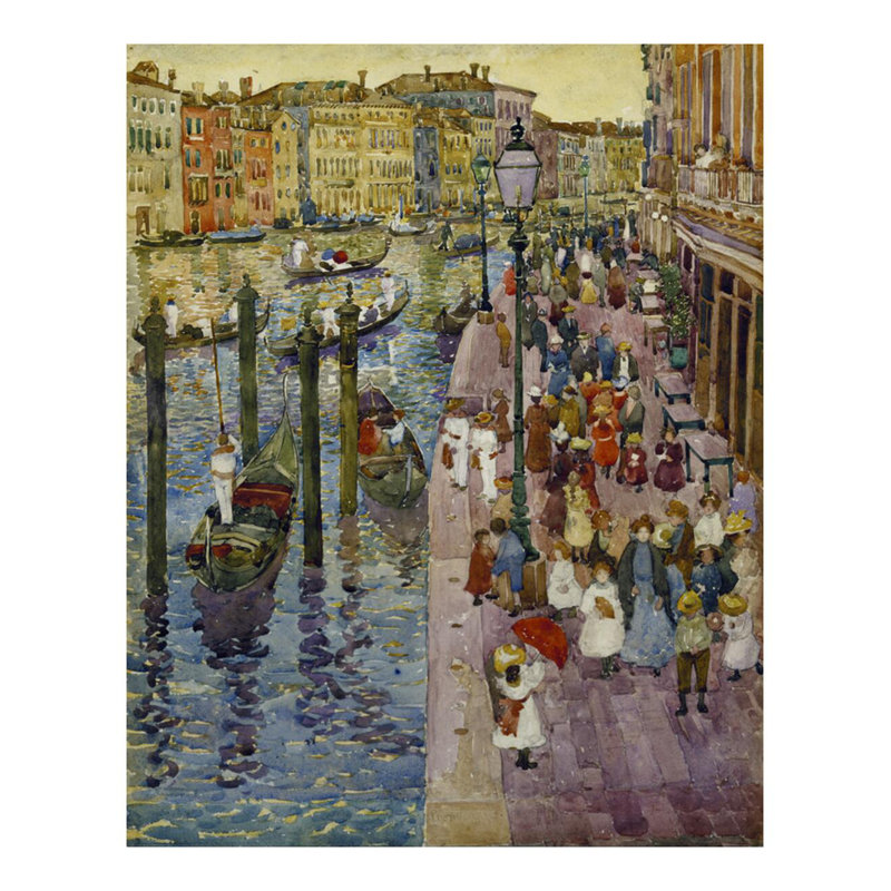 «The Grand Canal Venice» par Maurice Brasil Prendergast - Estampe numérique, H 28 po x l 22 po