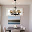 Wheelright 8 - Light Shaded Chandelier