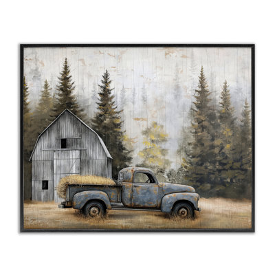 Autumn Barn & Pine Forest Framed Giclee, design by Imagine It Images
