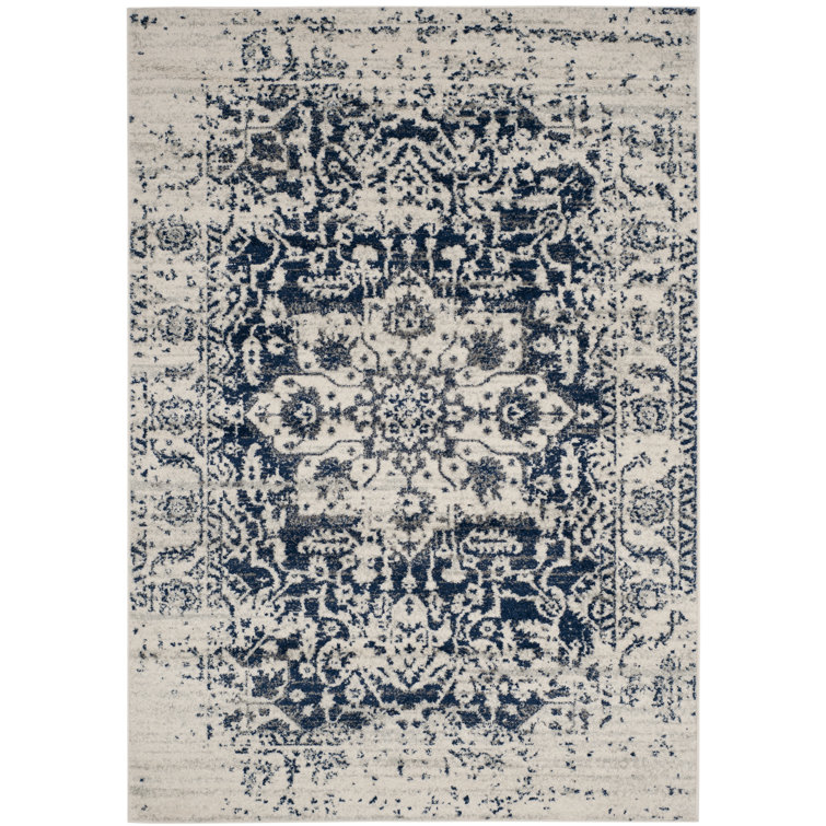 Leyva Cream/Navy Area Rug