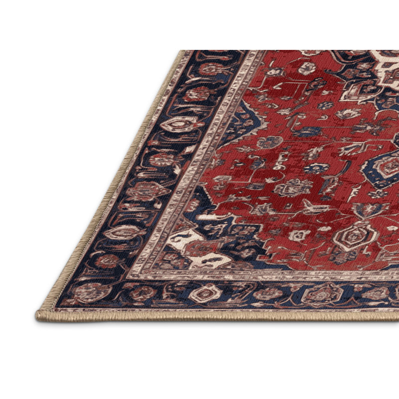 Tapis brun lavable à la machine, Rond 4 pi