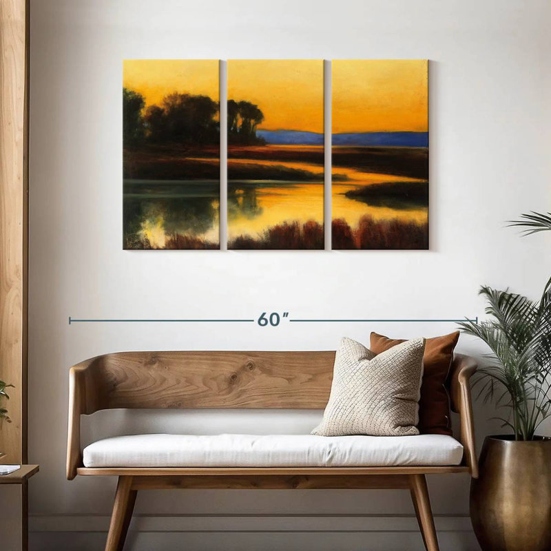 Alvord, crépuscule jaune, H 28 po x l 45 po