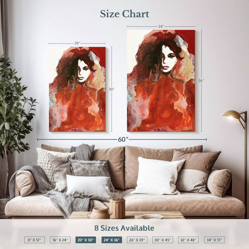 Leisha vie colorée III, H 36 po x l 24 po