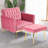Siemon Velvet Accent Chair with Ottoman-956656806