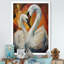 Décoration murale cubique cygne Sonata I - cygnes animaux-134125761-97170498